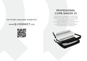 Q-Connect PROFESSIONAL COMB BINDER 25 Manual De Instrucciones