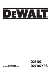 DeWalt D27107 Traducido De Las Instrucciones Originales
