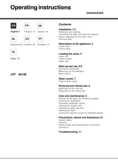 Hotpoint LFF 8314E X EU Instrucciones De Operación