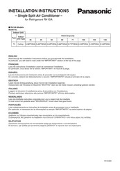 Panasonic S-71PT2E5A Manual Del Usuario