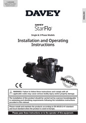 Davey StarFlo DSF3003FCE Instrucciones De Instalación Y Funcionamiento