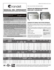 Unified Brands Randell 8260N-290 Manual Del Operador