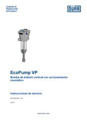 DÜRR EcoPump VP 500 180 SST PU Instrucciones De Servicio