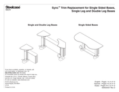 Steelcase Sync Trim Replacement for Single Sided Bases Instrucciones De Montaje