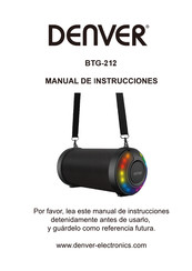 Denver BTG-212 Manual De Instrucciones