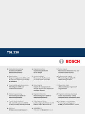 Bosch TSL 230 Manual Del Usuario