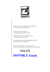 Zanotti IWP750LX Touch Instrucciones Para La Modificacion