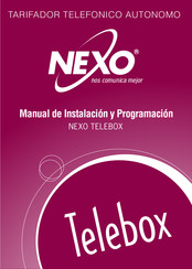 Nexo TELEBOX Manual De Instalación Y Programación