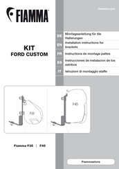 Fiamma Ford Custom - F35 Instrucciones De Uso