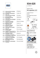 CRUZ Kit soportes LCV Instrucciones De Montaje