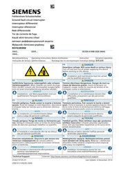 Siemens 5SV3 Serie Instructivo