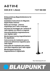 Blaupunkt A-D T 01-E Instrucciones De Instalación