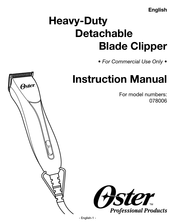 Oster 078006 Manual De Instrucciones