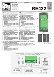 Came RE432 Manual De Instrucciones