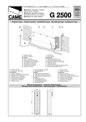 CAME G2500 Manual De Instrucciones