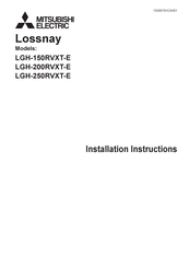 Mitsubishi Electric Lossnay LGH-250RVXT-E Instrucciones De Instalación