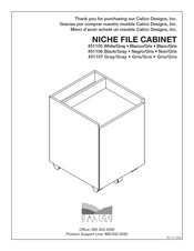 CALICO DESIGNS NICHE FILE CABINET 51105 Instrucciones De Montaje