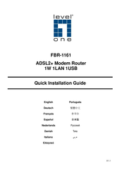 LevelOne FBR-1161 Guía De Instalación Rápida