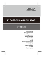 Citizen CT-500JS Manual De Instrucciones