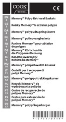 COOK Medical Memory Manual Del Usuario