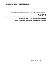 Tandy TAD-514 Manual Del Propietário