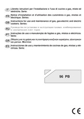 Bompani 96 PB Serie Instrucciones De Uso Y Mantenimiento