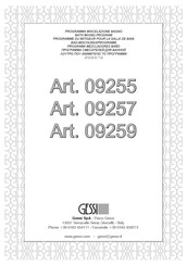 Gessi 09255 Manual De Instrucciones