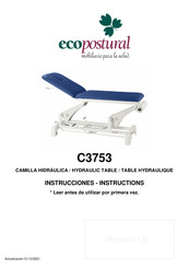 ECOPOSTURAL C3753 Manual De Instrucciones