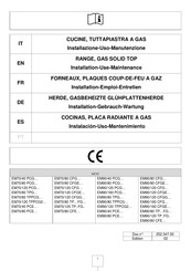 AFG EM70/80 PCE Serie Instalación, Uso, Mantenimiento