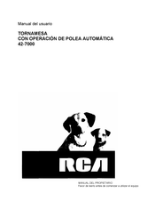 RCA 42-7000 Manual Del Usuario