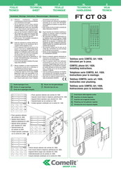 Comelit 1926 Hoja Técnica