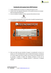 TECNOMOTOR SOCIO 500 Instrucciones De Instalación