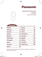 Panasonic ES2063 Instrucciones De Operación