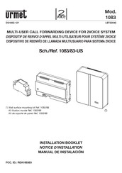 Urmet 2VOICE 1083/83-US Manual De Instalación