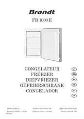 Brandt FB 1000 E Manual Del Usuario