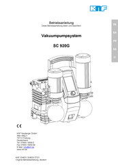 KNF SC 920G Manual De Instrucciones