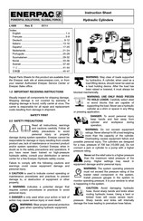 Enerpac RSM1000 Hoja De Instrucciones