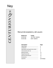 NEY CENTURION Qex 94-94-306 Manual Del Propietário