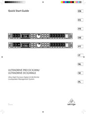 Behringer ULTRADRIVE PRO DCX2496 Guia De Inicio Rapido