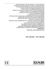 DAB NOVAIR 600 Instrucciones Para La Instalación Y El Mantenimiento