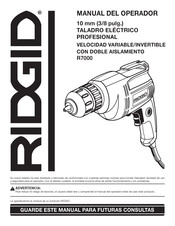 Ridgid R7000 Manual Del Operador