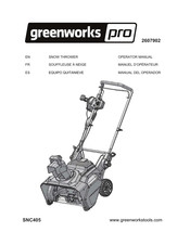 GreenWorks Pro 2607902 Manual Del Operador