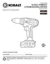 Kobalt 0325808 Manual Del Usuario