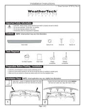 Weathertech Easy-On Stone & Bug Instrucciones De Instalación