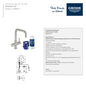 Grohe Blue Filter 40438001 Manual Del Usuario