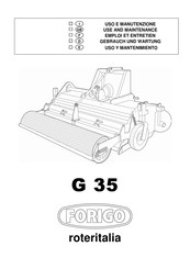 FORIGO G35 200 Uso Y Mantenimiento