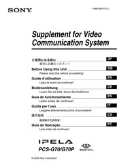 Sony PCS-G70 Manual Del Usuario