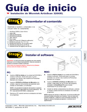 Microtek ArtixScan 3200XL Guía De Inicio