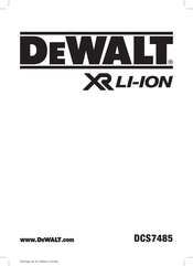 DeWalt DCS7485 Manual Del Usuario