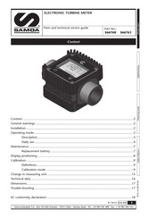Samoa 366760 Guía De Servicio Técnico Y Recambio